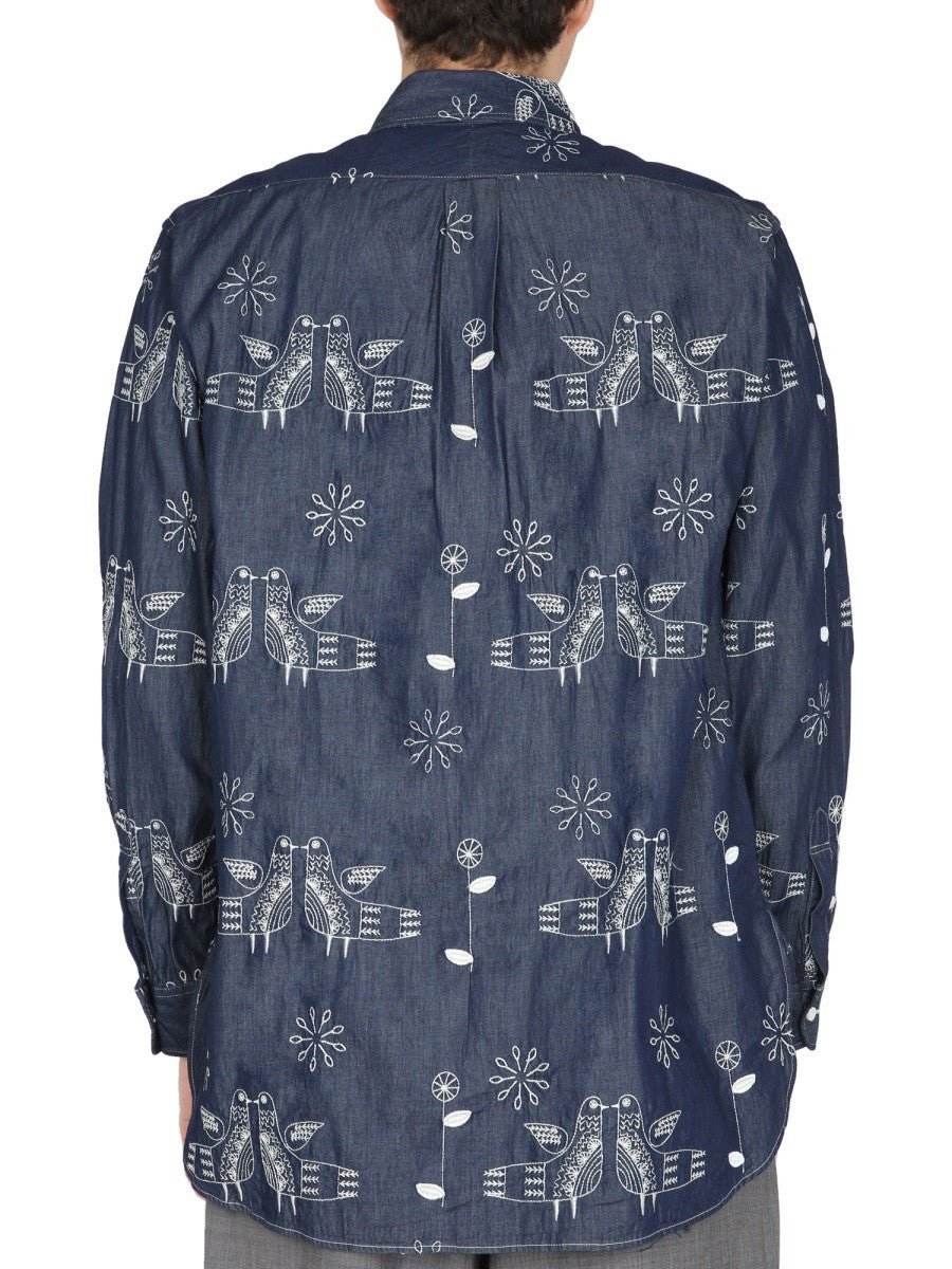"BIRD" EMBROIDERY SHIRT | Basement 88