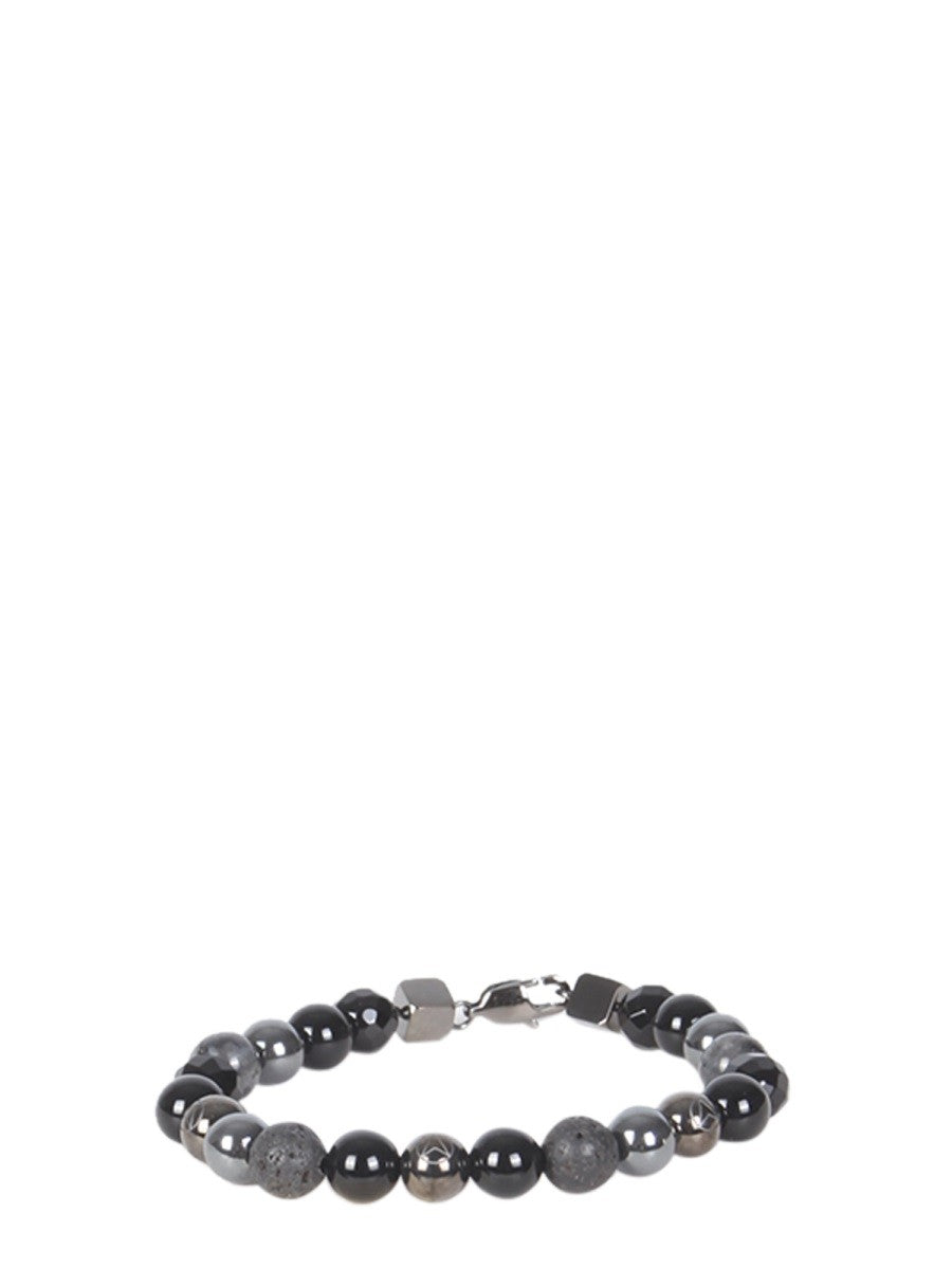 BRACELET WITH MULTICOLORED GEMS AND BEADS WITH ARROW | Basement 88