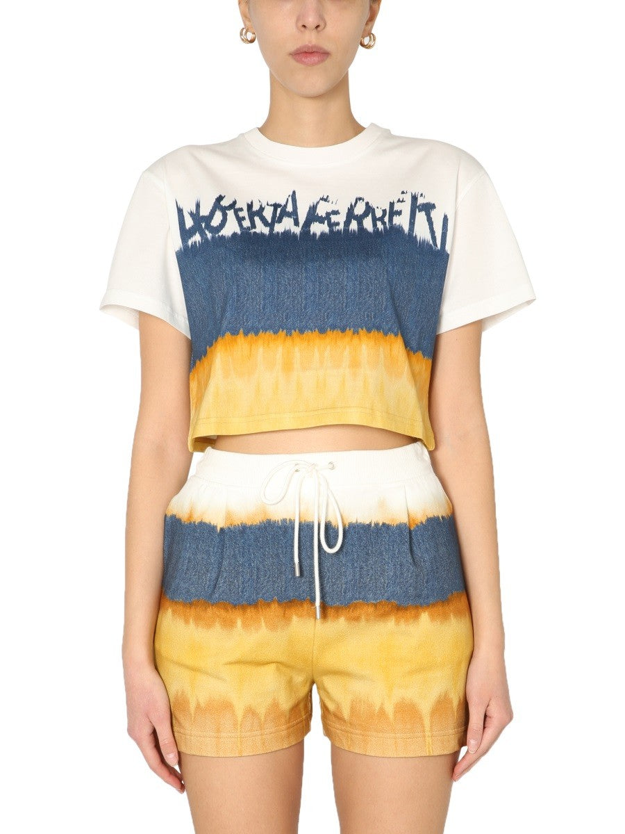 CROPPED PRINTED T-SHIRT | Basement 88