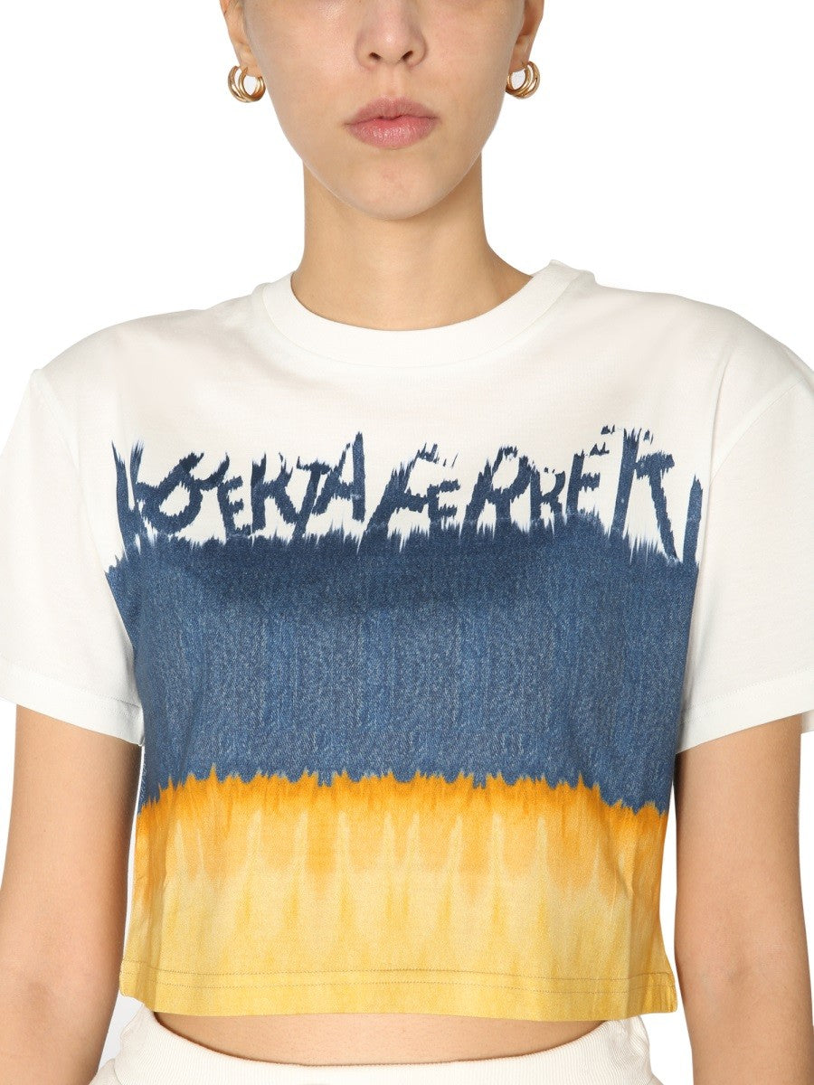 CROPPED PRINTED T-SHIRT | Basement 88
