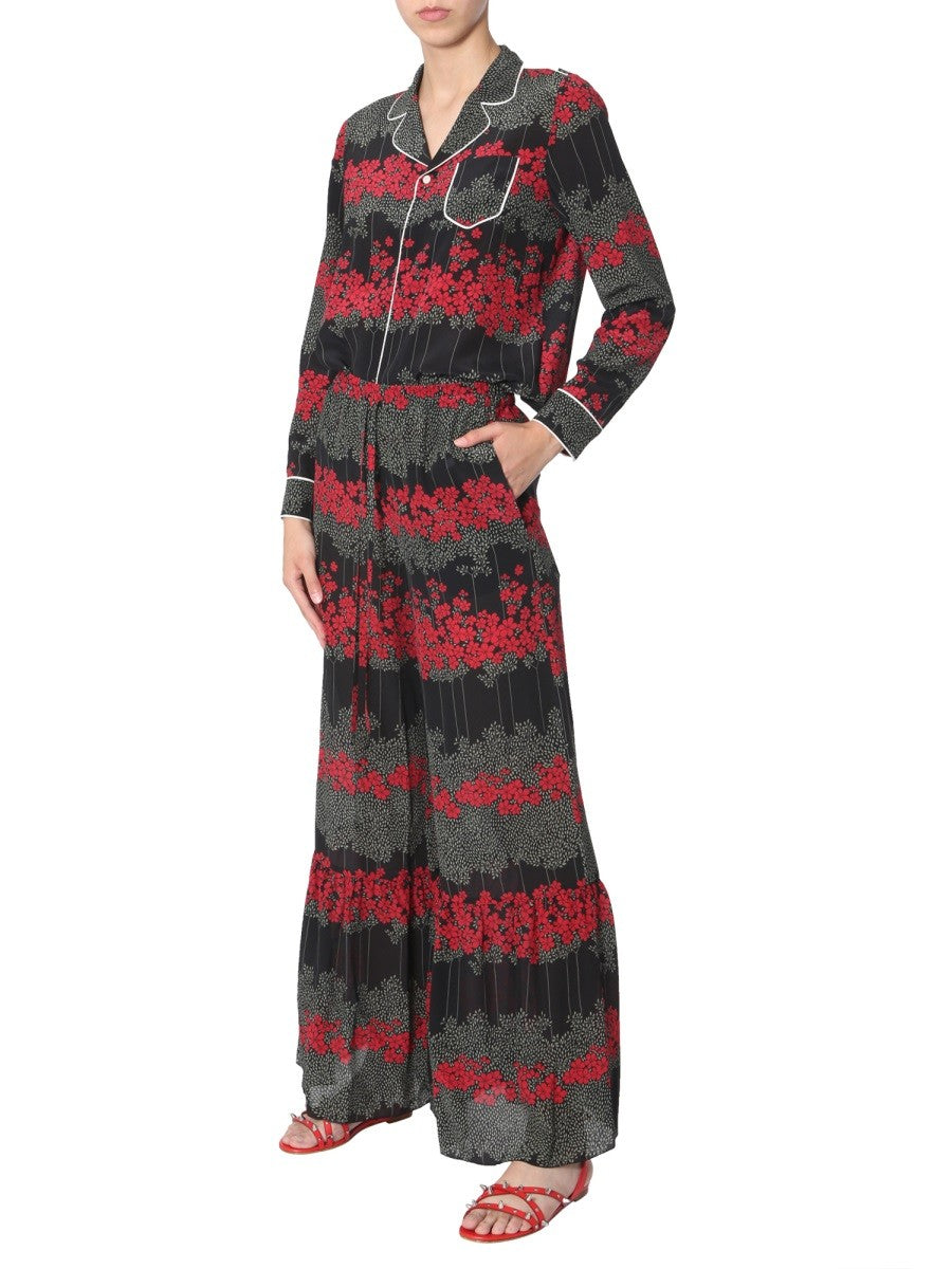 DREAMING PEONY PRINT TROUSERS | Basement 88