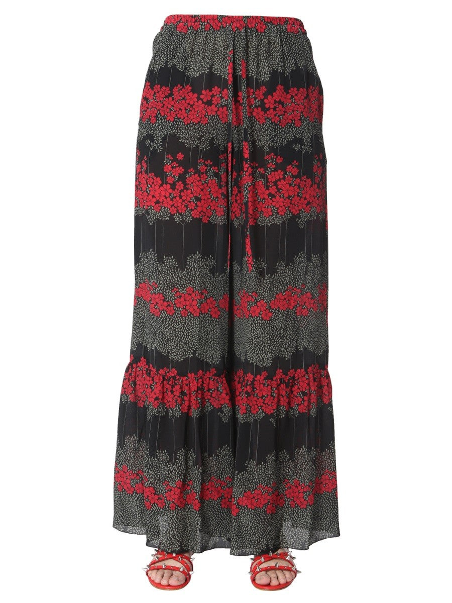 DREAMING PEONY PRINT TROUSERS | Basement 88
