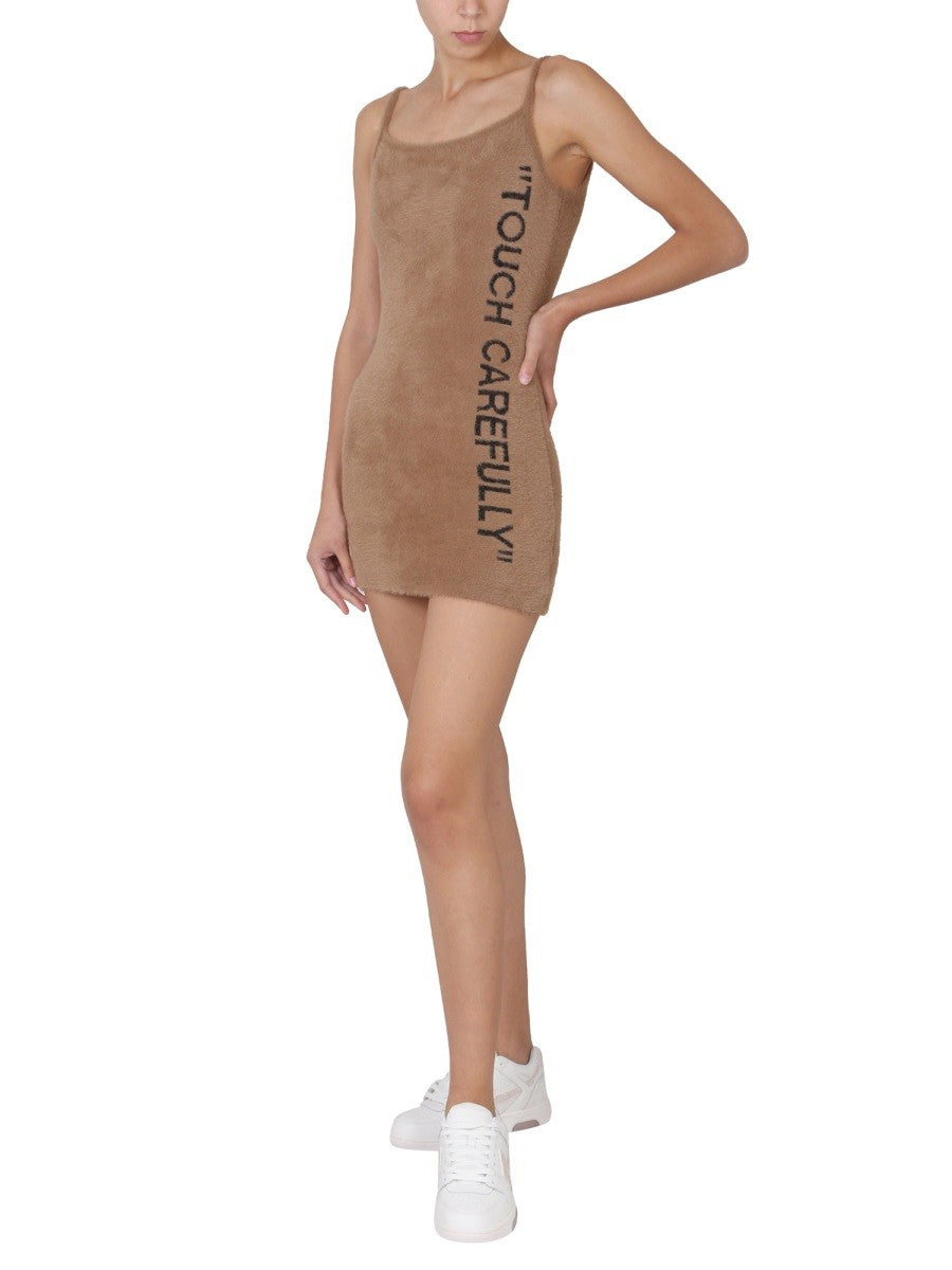 FUZZY DRESS WITH LOGO | Basement 88