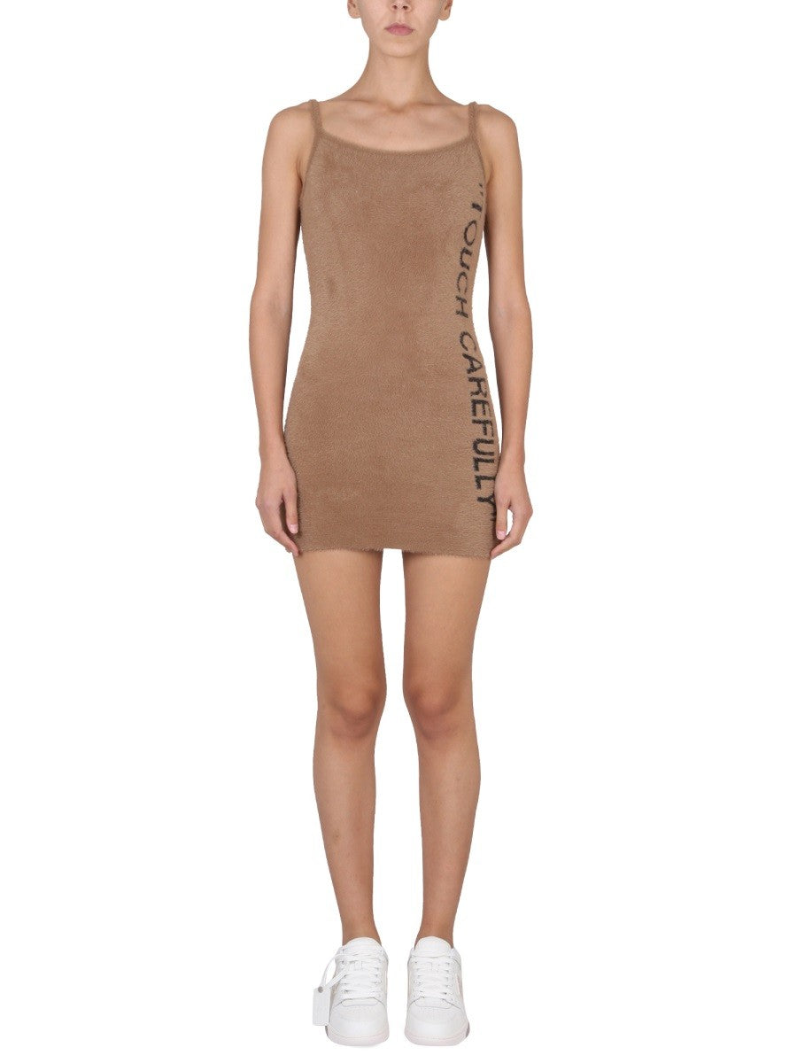 FUZZY DRESS WITH LOGO | Basement 88