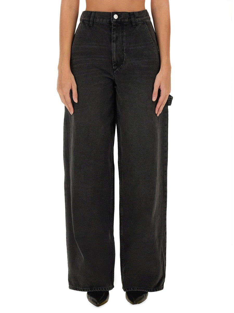 【関税&送料込】Marant Etoile Jeans Solene MARANT ÉTOILE Solene wide-leg Jeans | Blue | FARFETCH