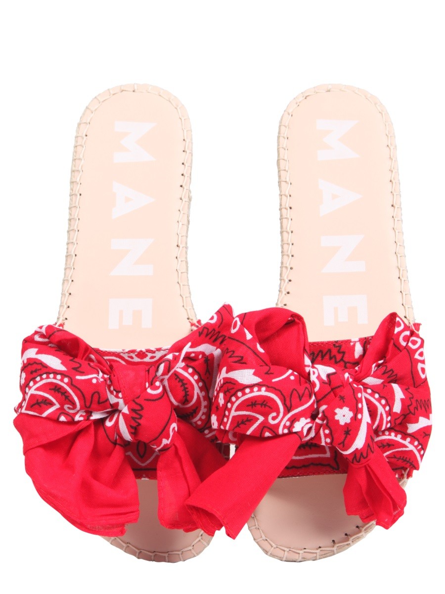 LOW SANDALS WITH BANDANA BOW | Basement 88