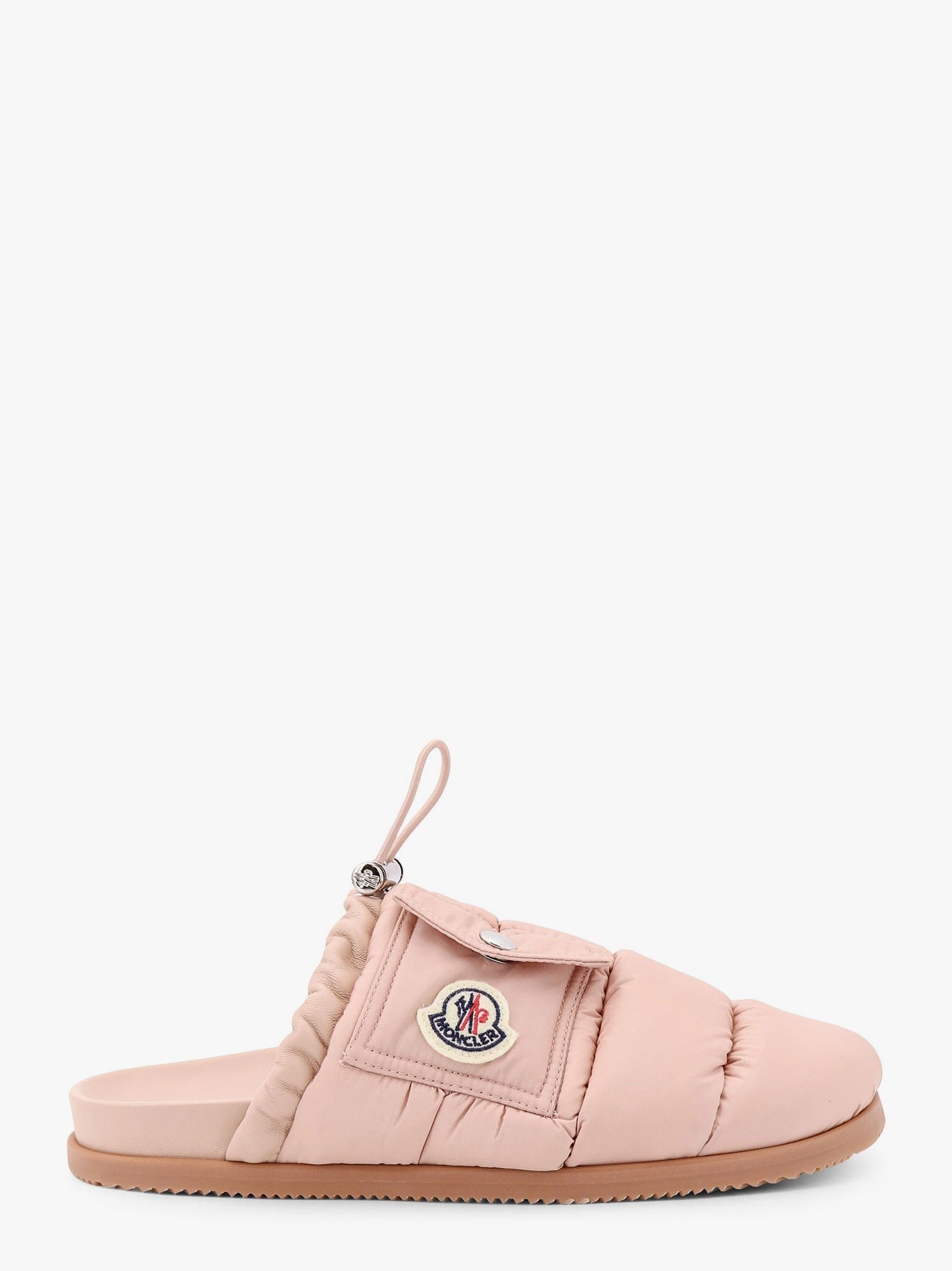 サンダル・ミュール MONCLER Mon pocket padded leather and nylon mule Rosa Mon pocket padded leather and nylon mule | Moncler | Basement 88