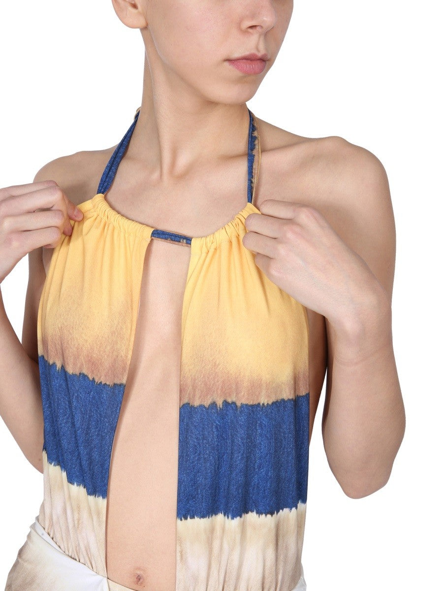 ONE PIECE SWIMSUIT WITH TIE DYE PRINT | Basement 88
