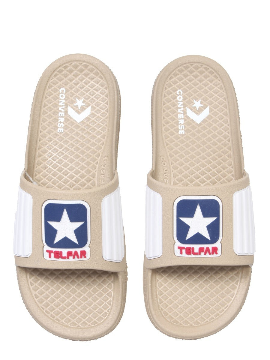 RUBBER SLIDE SANDALS | Basement 88
