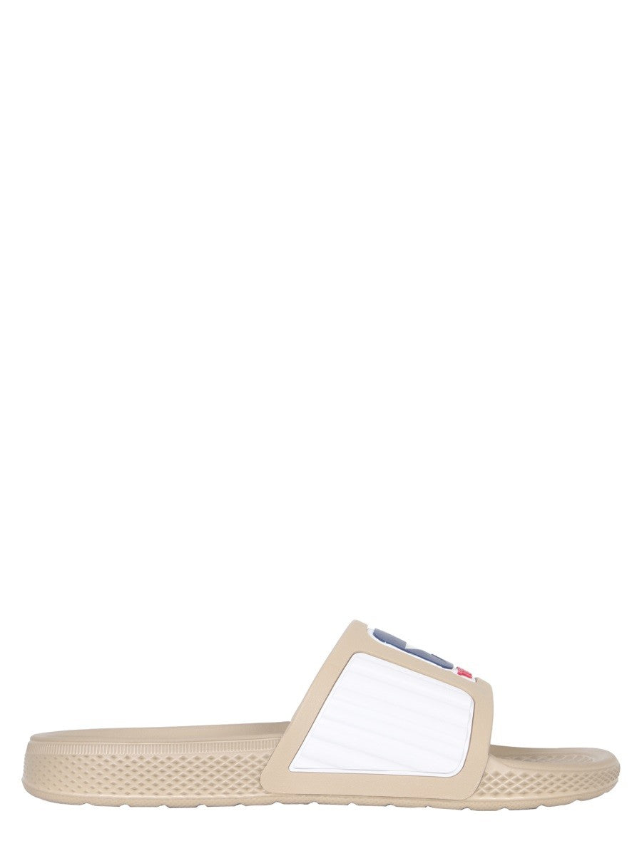 RUBBER SLIDE SANDALS | Basement 88