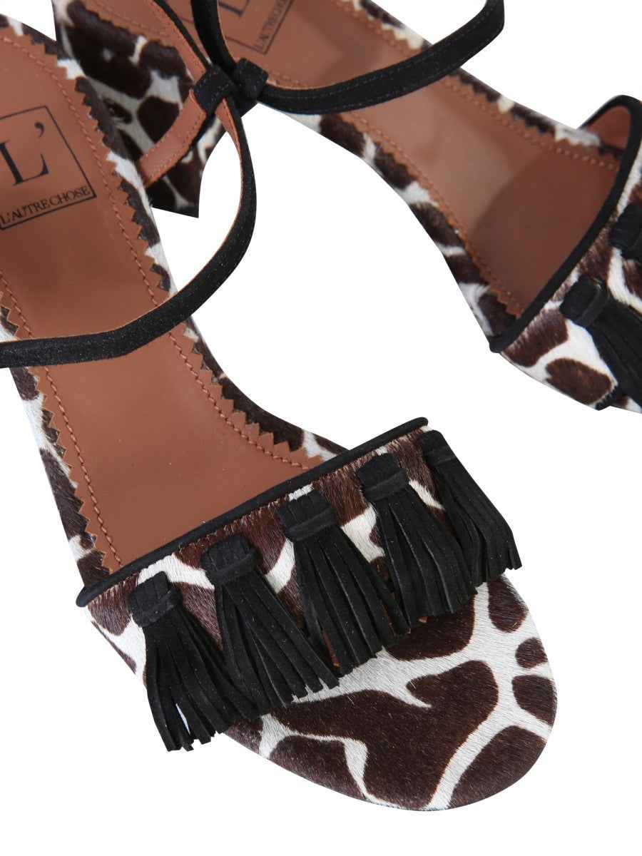 SANDALS WITH ANIMAL PRINT