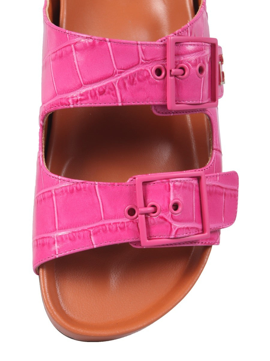 SANDALS WITH COCONUT PRINT LEATHER | Basement 88
