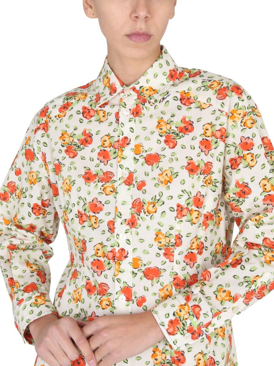 SHIRT DRESS WITH FLORAL PATTERN | Basement 88