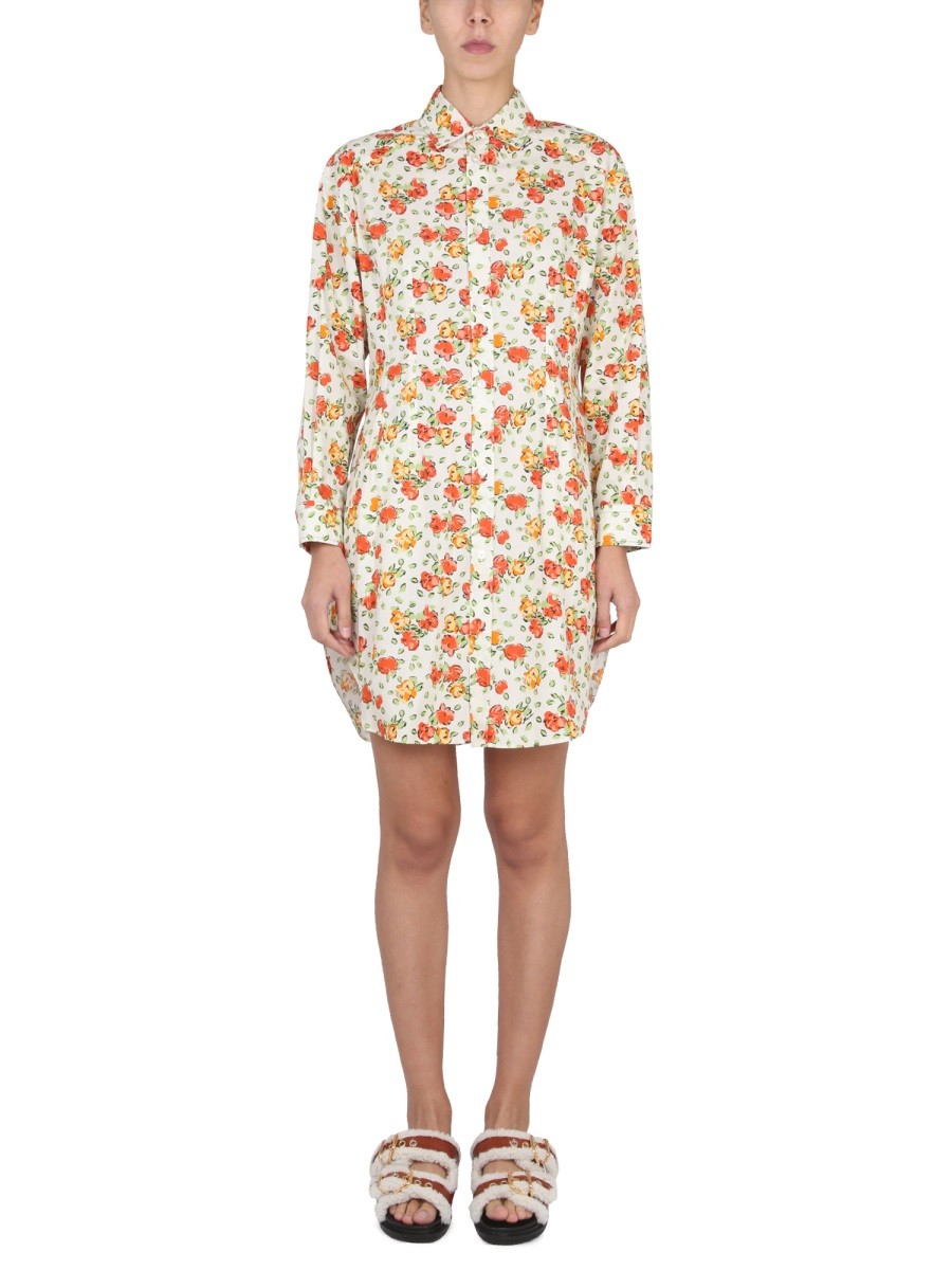 SHIRT DRESS WITH FLORAL PATTERN | Basement 88