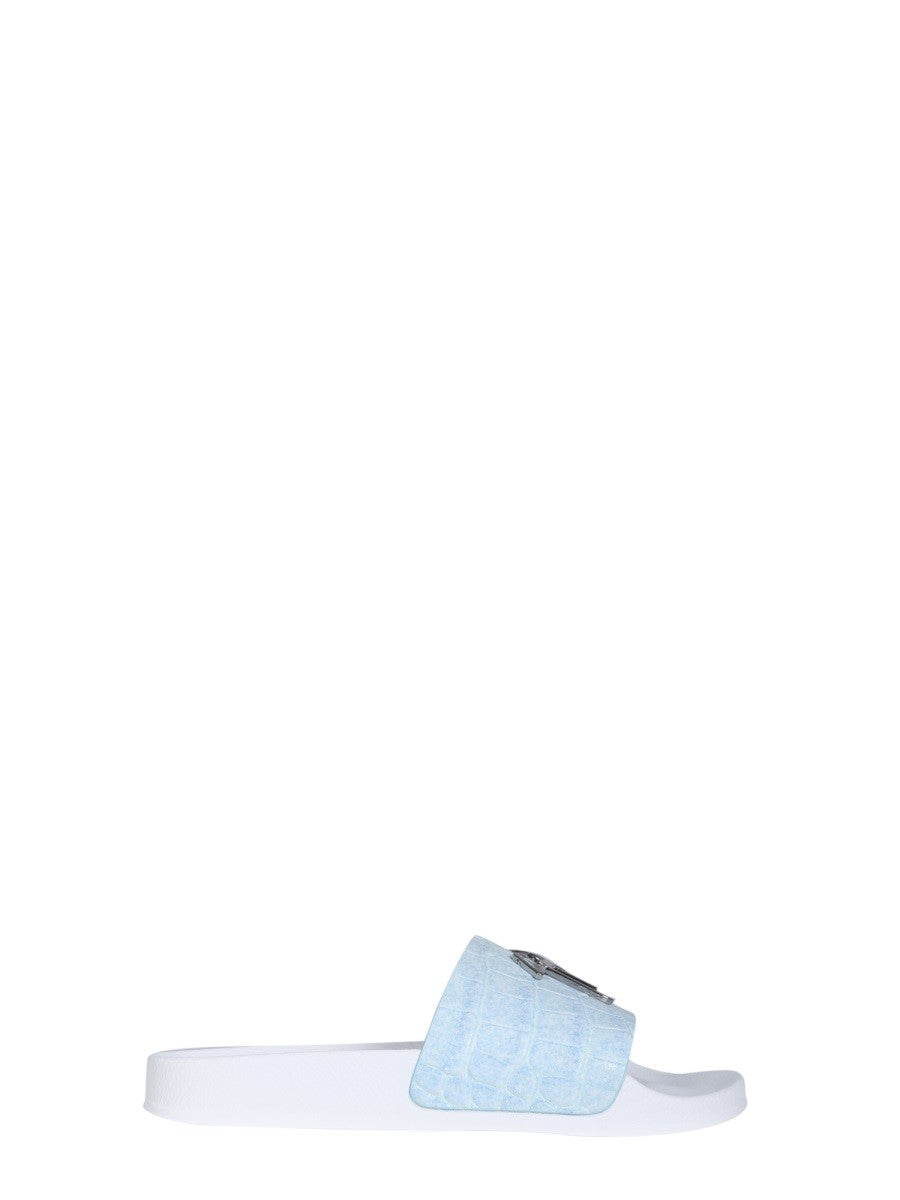 SLIDE SANDALS WITH LOGO | Basement 88