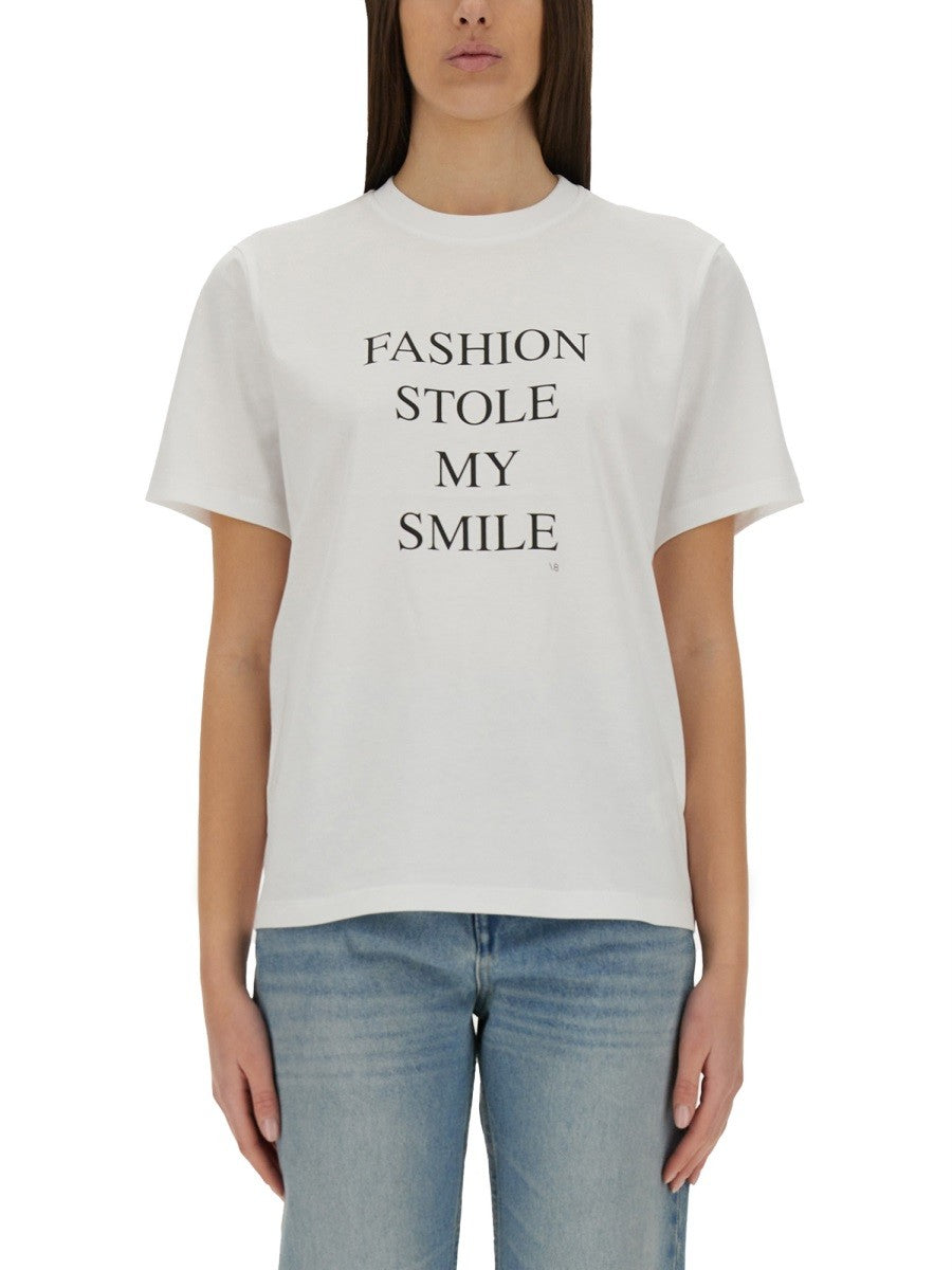 送料関税込 ◆VICTORIA BECKHAM◆ T-SHIRT WITH PRINT T-SHIRT WITH PRINT | Victoria Beckham | Basement 88