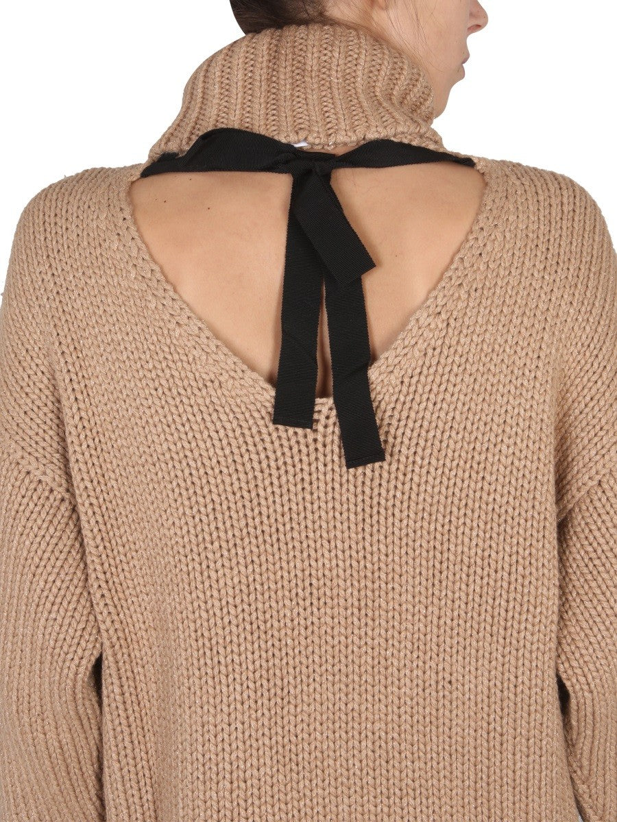 WOOL AND LUREX BLEND SWEATER | Basement 88