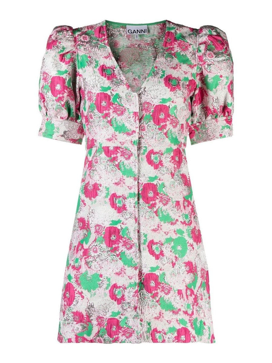 3D JACQUARD MINI DRESS