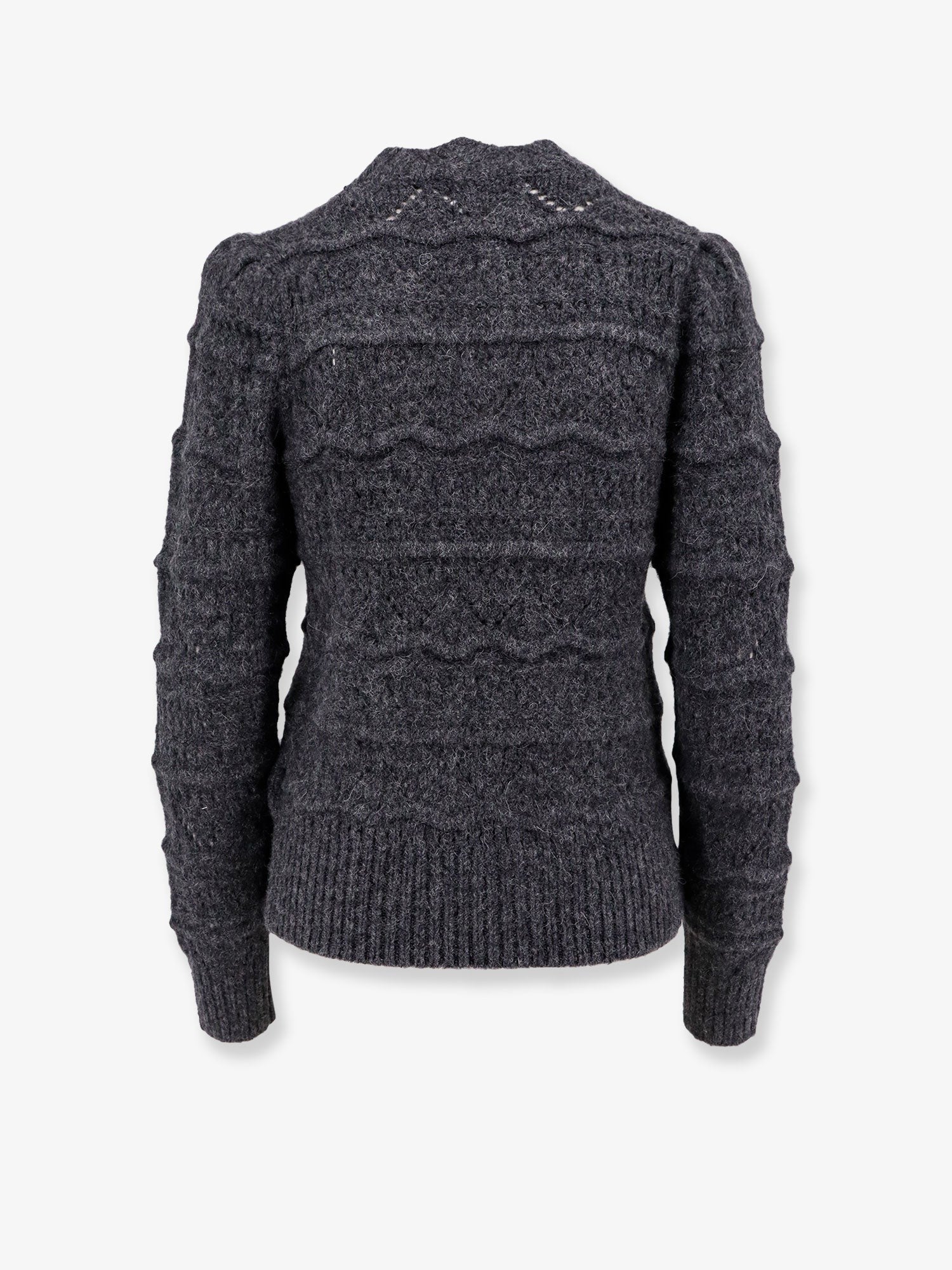 Alpaca blebd sweater with embroideries