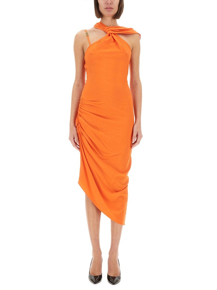 ASYMMETRICAL MIDI DRESS