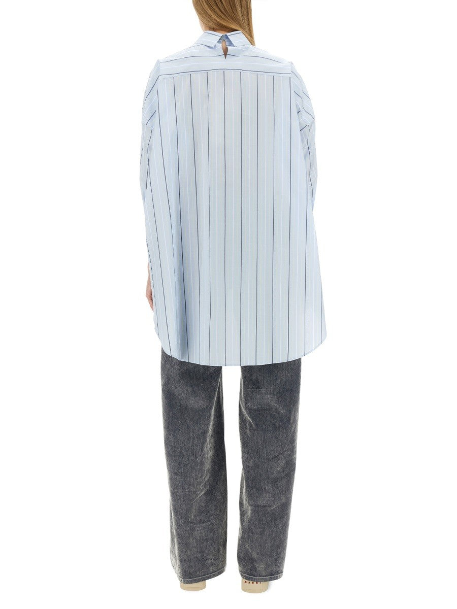 ASYMMETRICAL STRIPED SHIRT