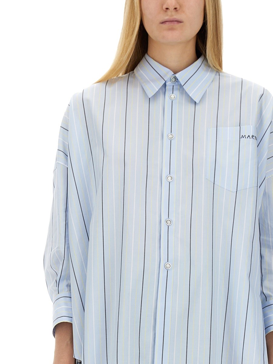 ASYMMETRICAL STRIPED SHIRT