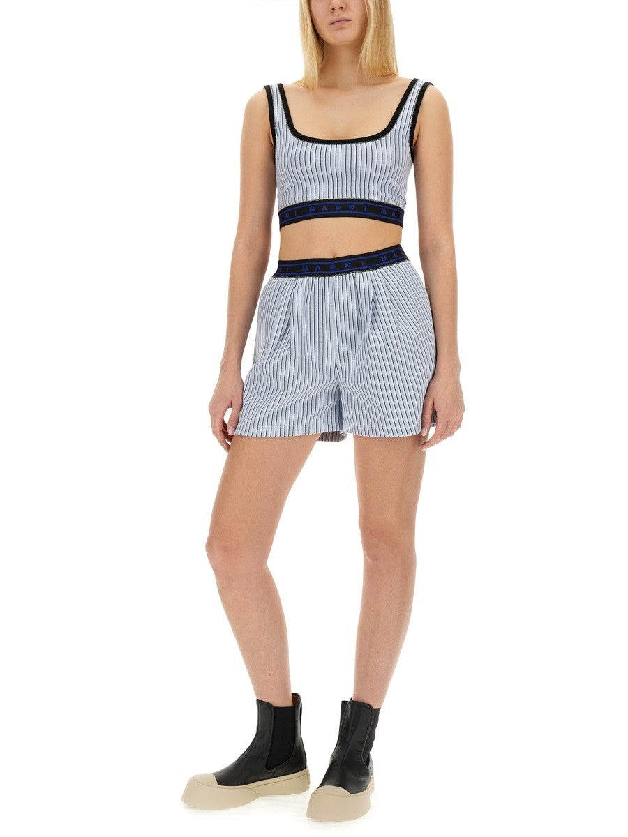 【関税&送料込】Marni Bermuda Shorts With Stripe Pattern BERMUDA SHORTS WITH STRIPE PATTERN | Marni | Basement 88