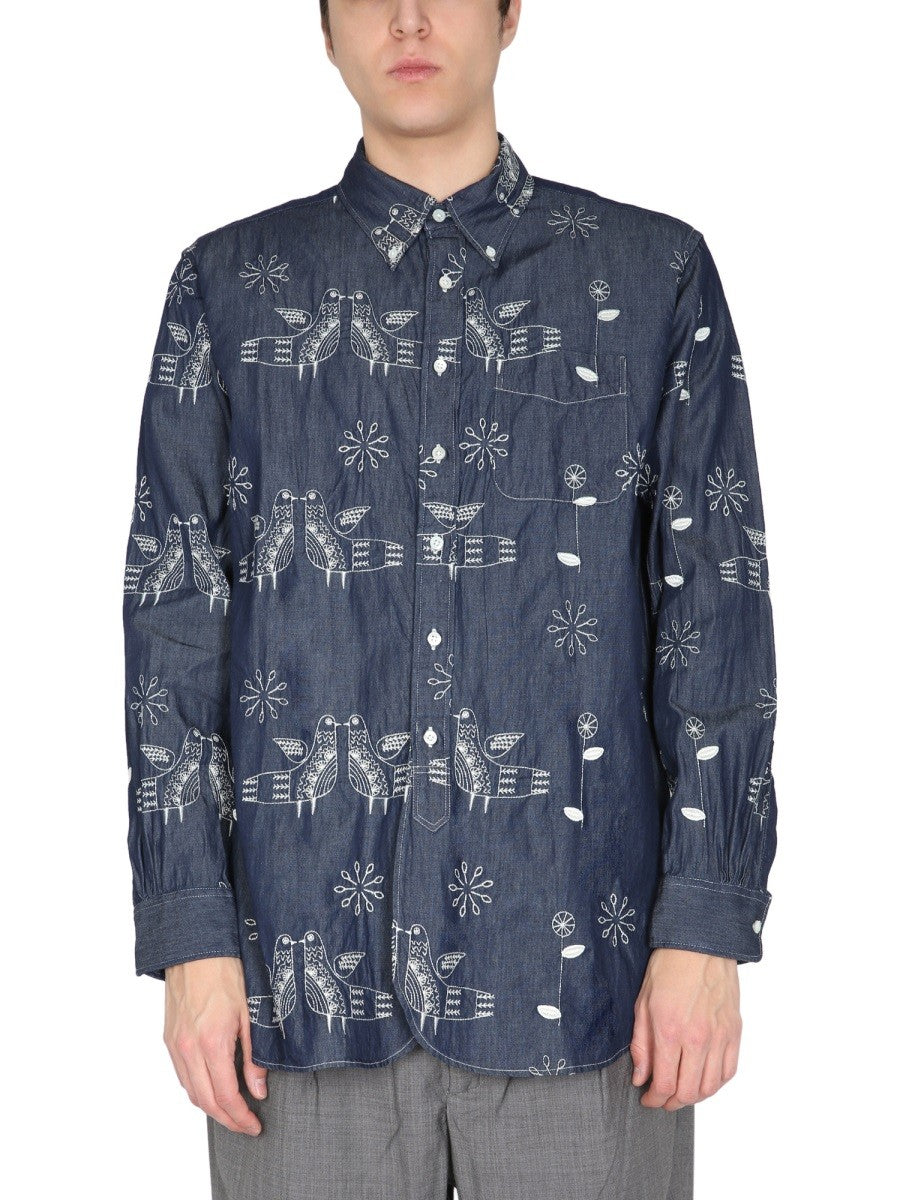 "BIRD" EMBROIDERY SHIRT | Basement 88