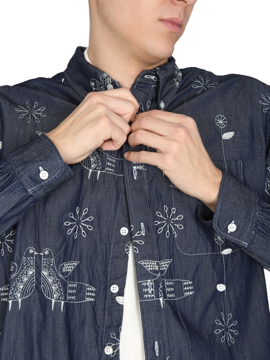 "BIRD" EMBROIDERY SHIRT | Basement 88