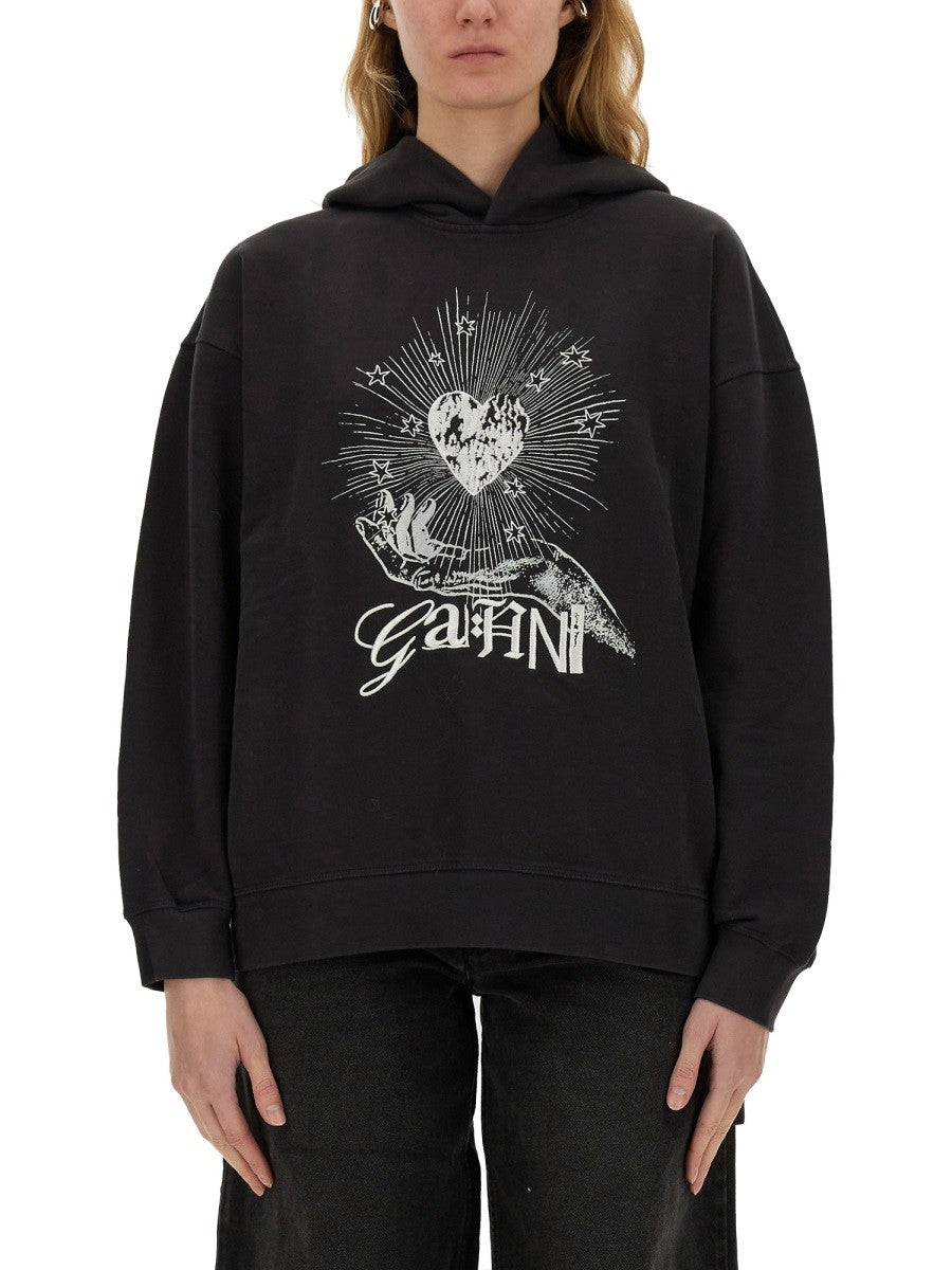 BLACK ISOLI HEART HOODIE
