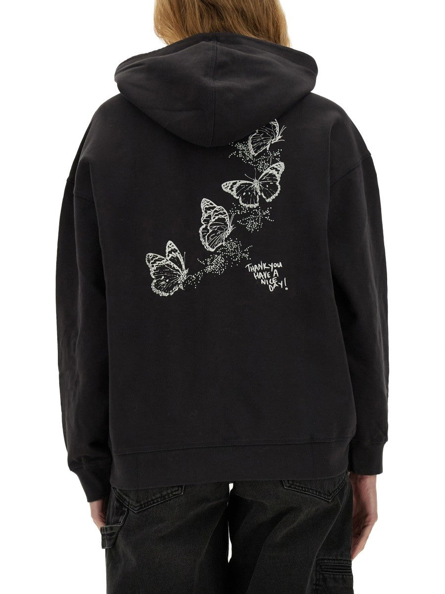 BLACK ISOLI HEART HOODIE