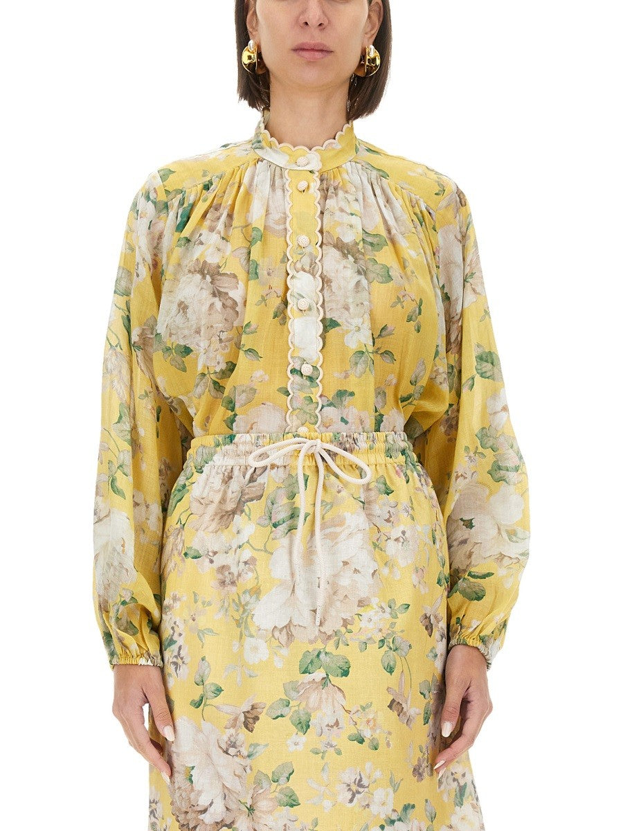 BLOUSE WITH FLORAL PATTERN