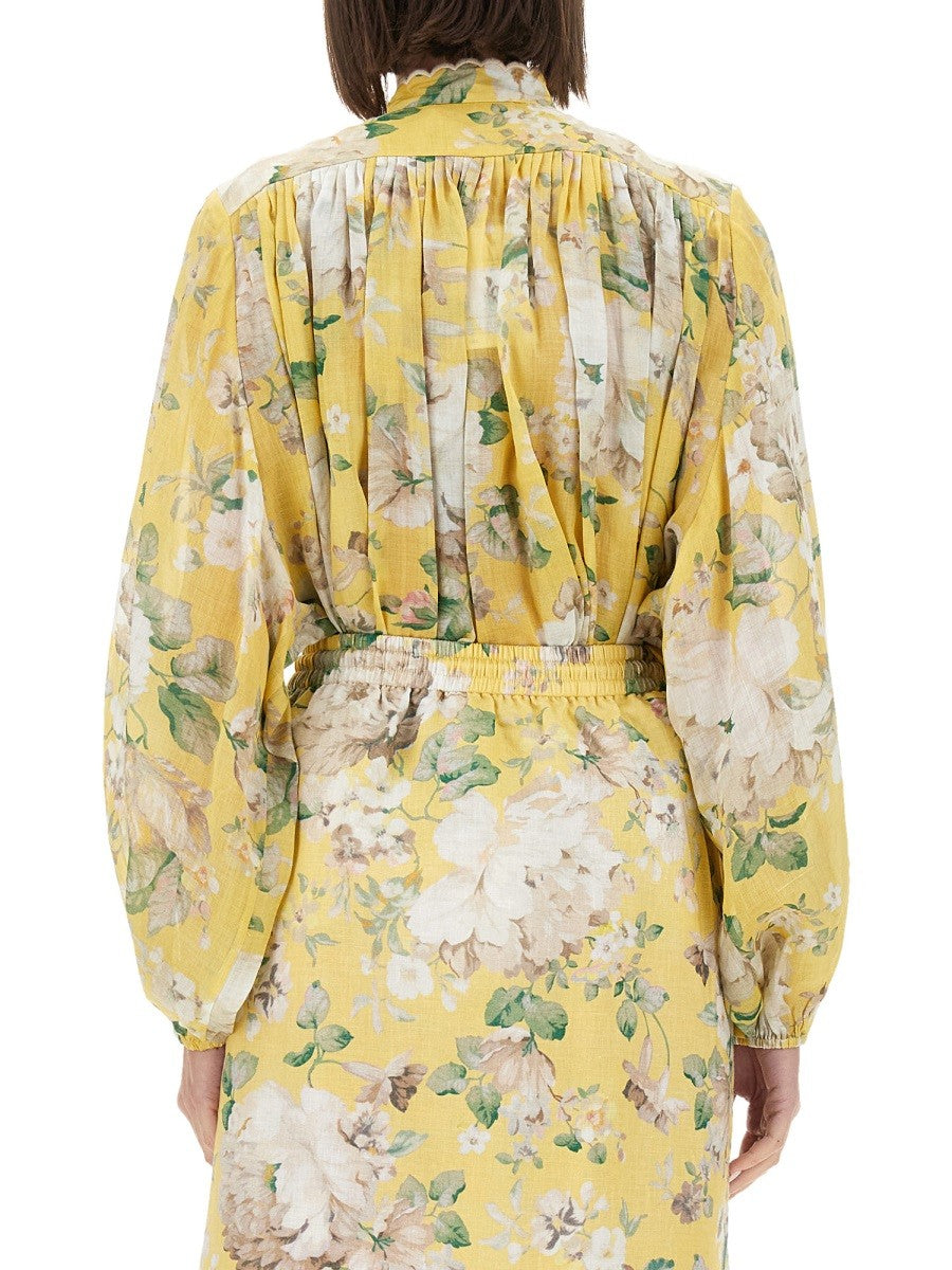 BLOUSE WITH FLORAL PATTERN