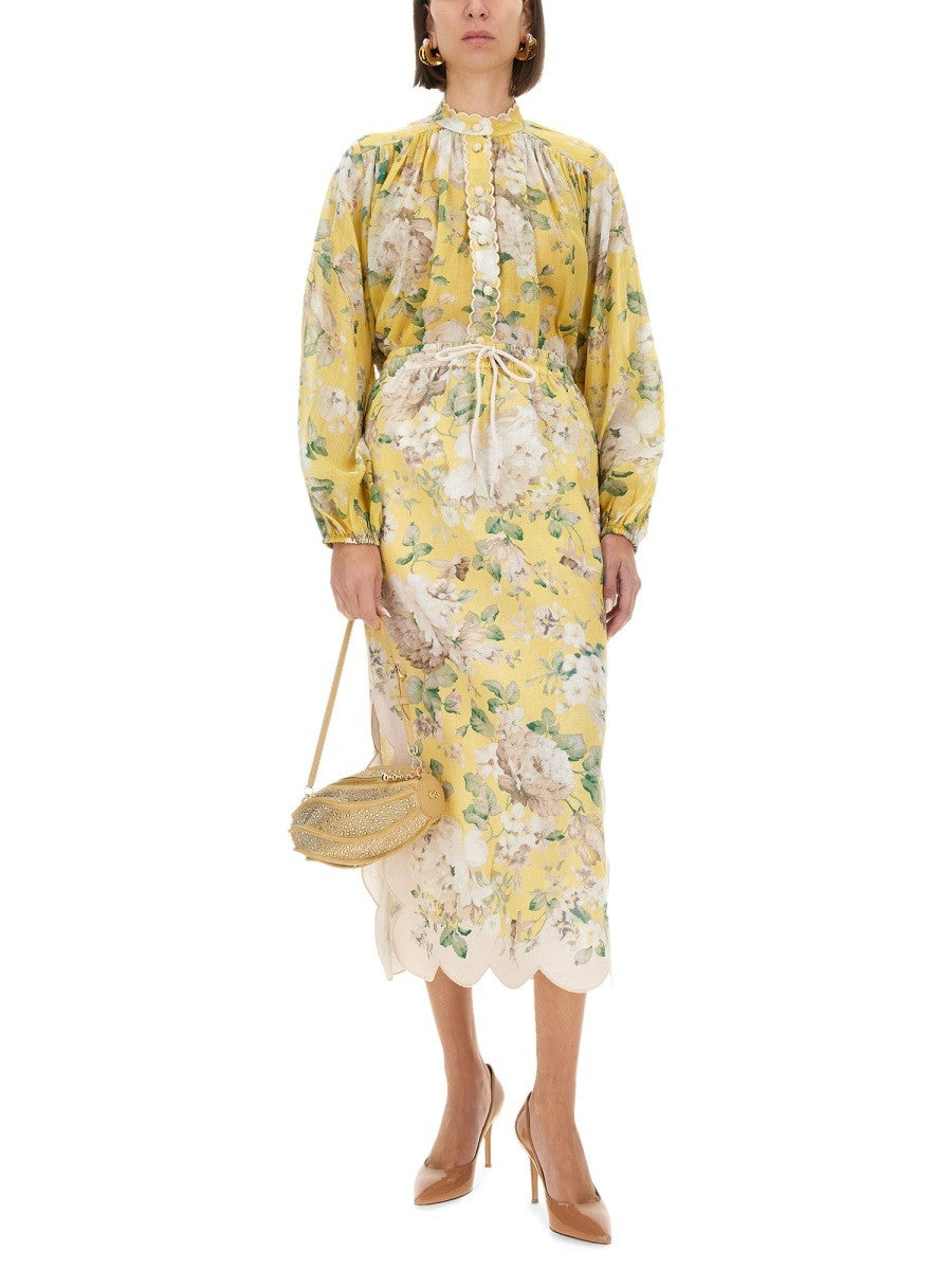 BLOUSE WITH FLORAL PATTERN