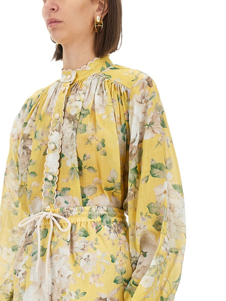 BLOUSE WITH FLORAL PATTERN