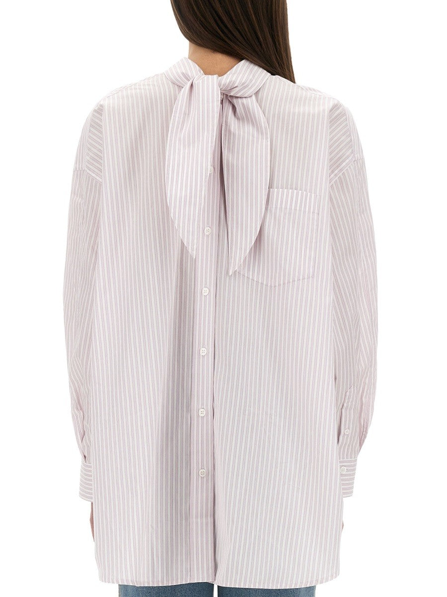 BLOUSE WITH KNOTTED COLLAR