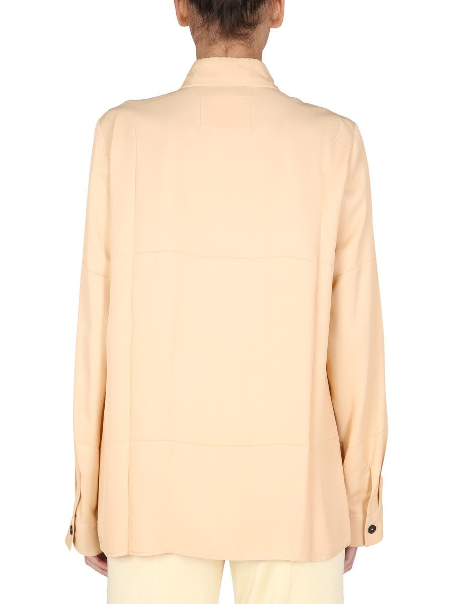 Pointed Collar Boxy Fit Shirt