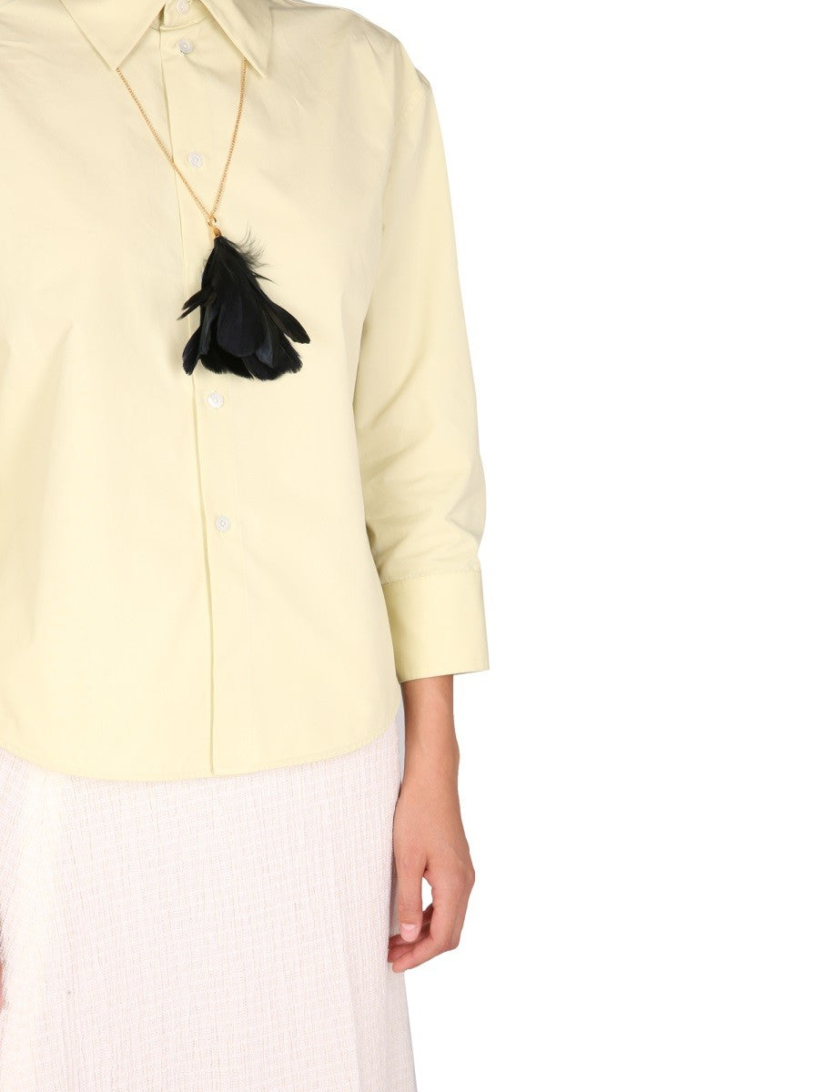Front Button Closure Boxy Fit Shirt