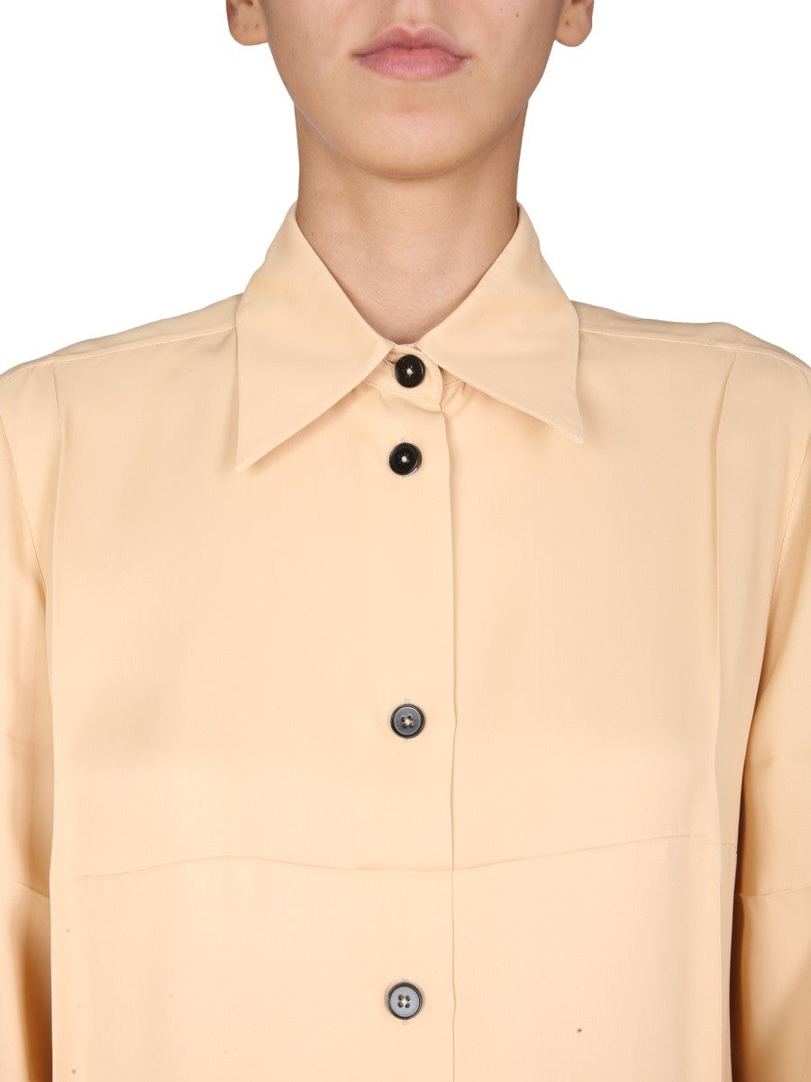 Pointed Collar Boxy Fit Shirt
