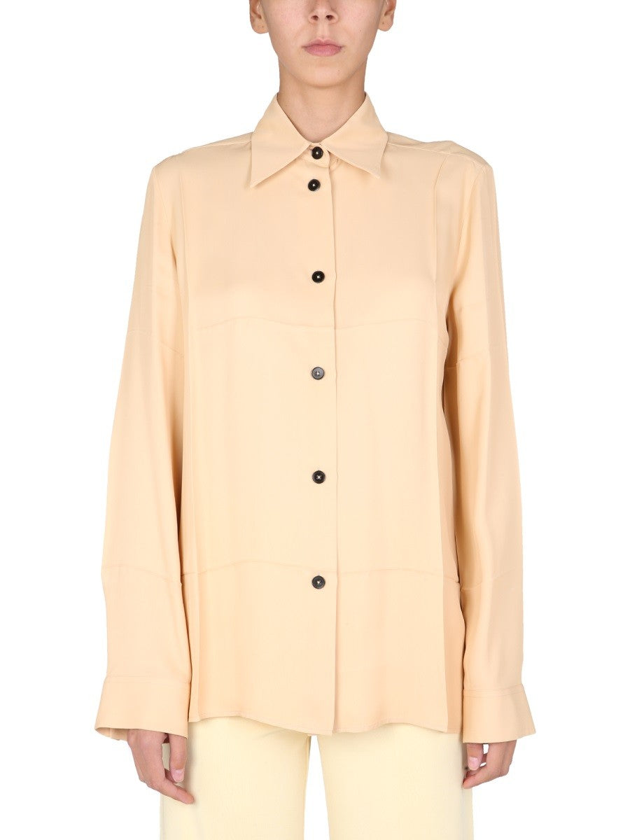 Pointed Collar Boxy Fit Shirt