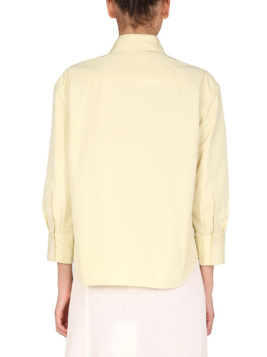 Front Button Closure Boxy Fit Shirt