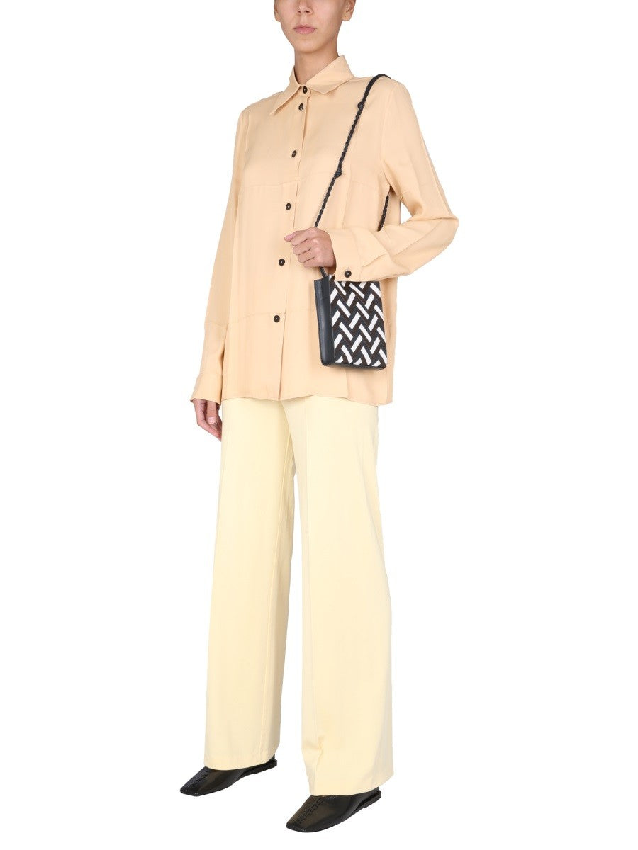 Pointed Collar Boxy Fit Shirt