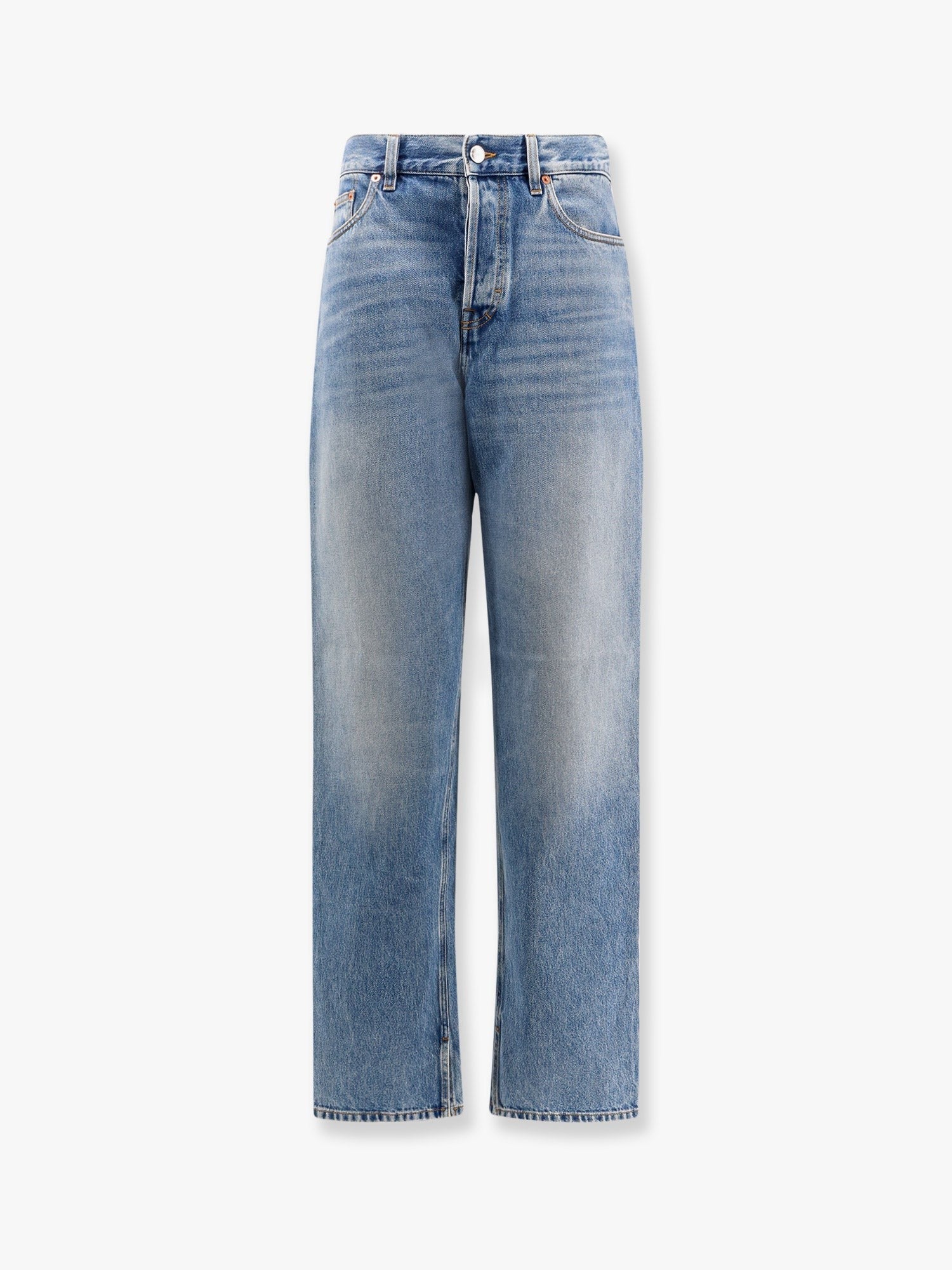 Boyfriend jeans with gucci rosso ancora tag