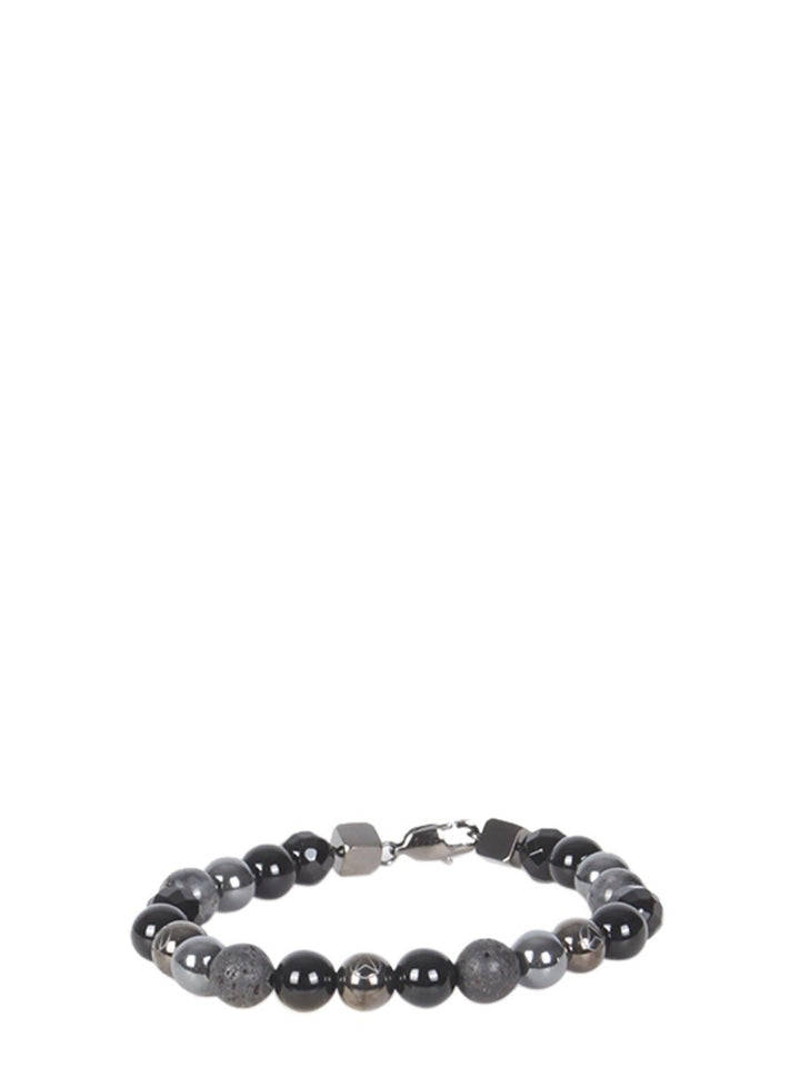 BRACELET WITH MULTICOLORED GEMS AND BEADS WITH ARROW | Basement 88