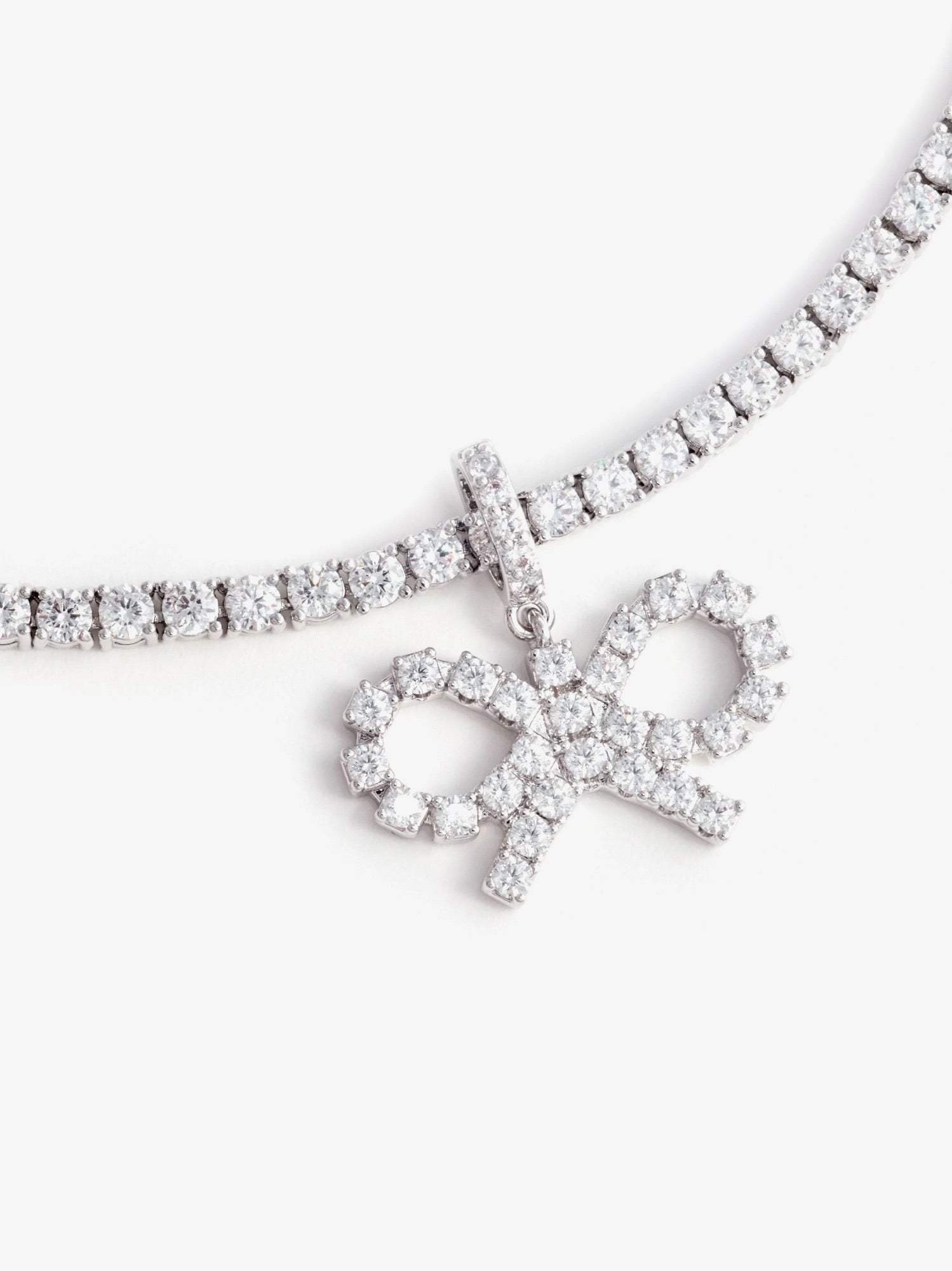 Brass necklace with crystals