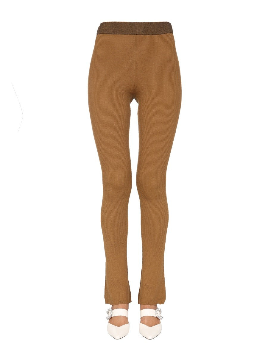 Elastic Waist Ribbed Camia Trousers