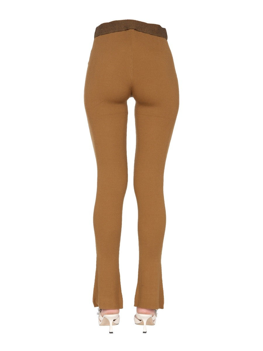 Elastic Waist Ribbed Camia Trousers