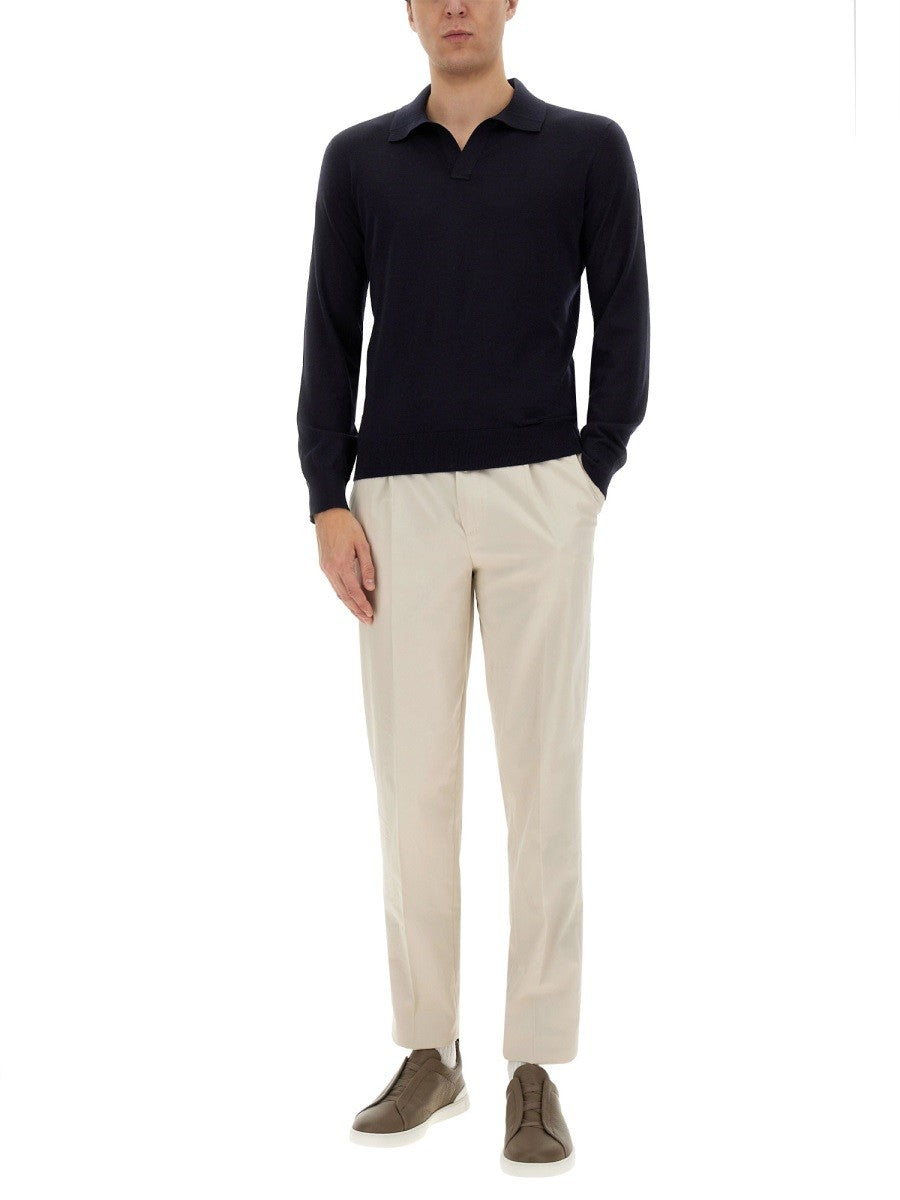 CASHMERE AND SILK POLO SHIRT