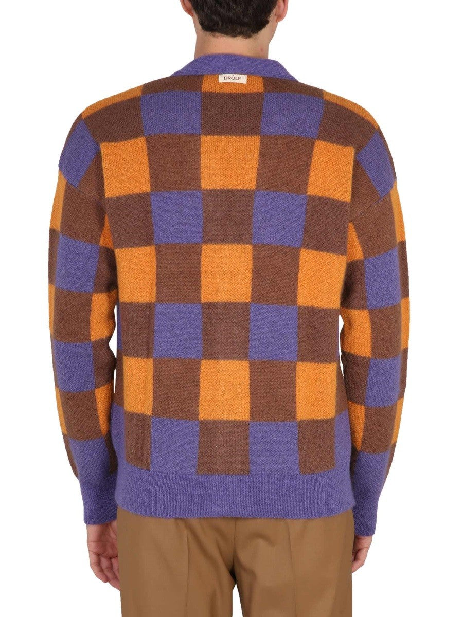 CARDIGAN À CARREAUX