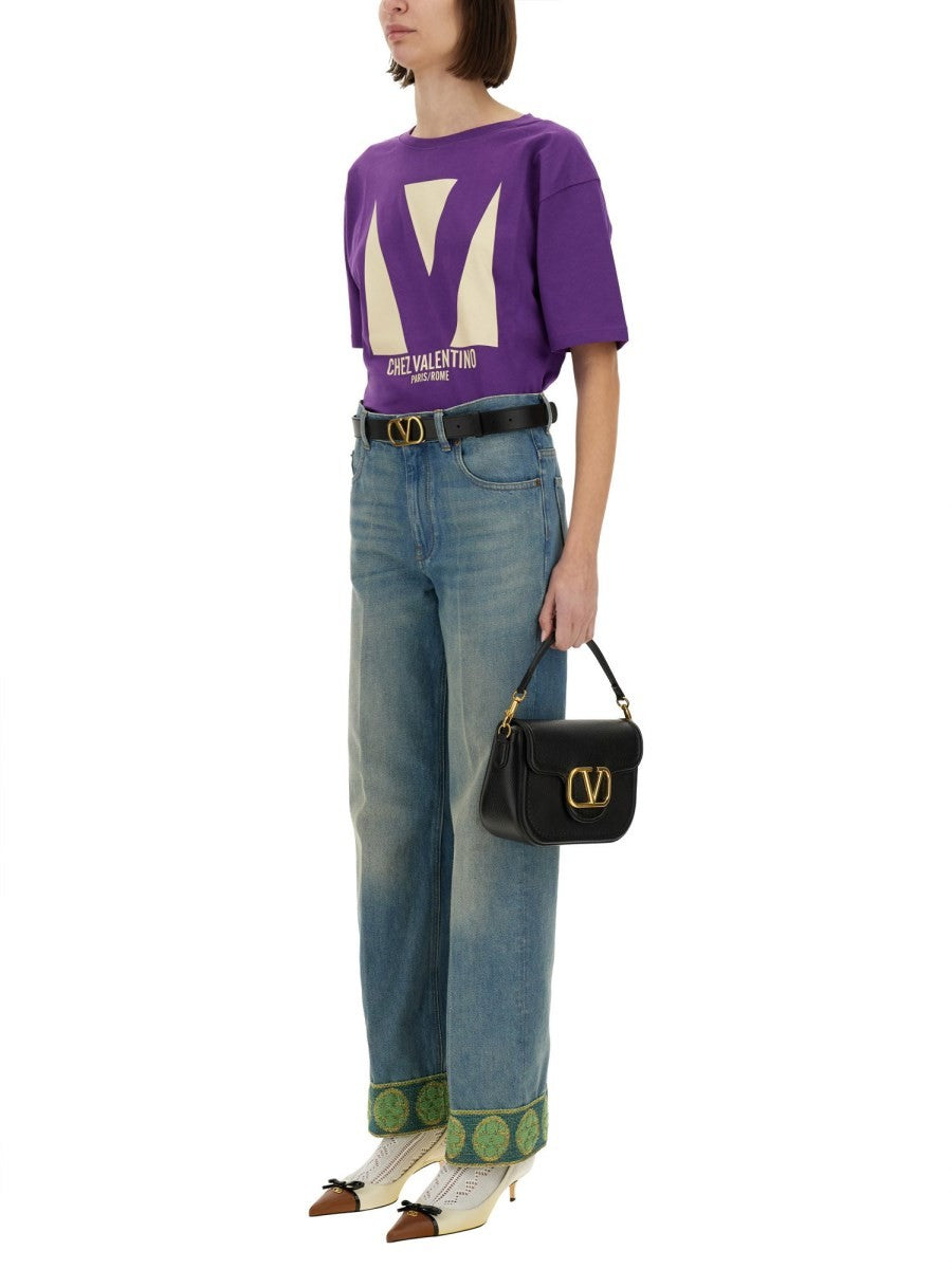 CHEZ VALENTINO PRINT T-SHIRT